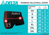 DELTA Signature Compression Volleyball Shorts (Bright Red)
