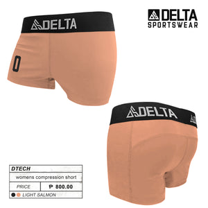 DELTA Signature Compression Volleyball Shorts (Light Salmon)