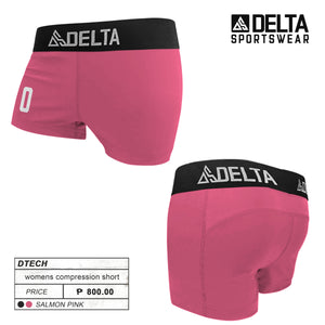 DELTA Signature Compression Volleyball Shorts (Salmon Pink)