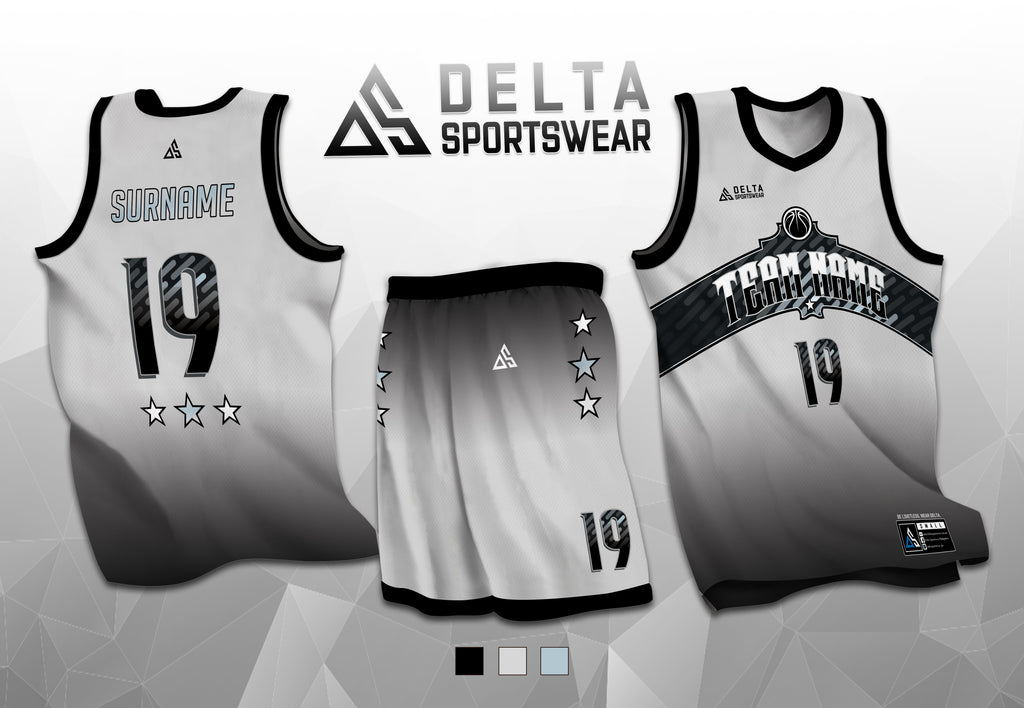 gray sublimation basketball jersey design